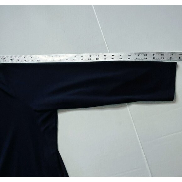 The Talbots Tee Woman 3X 100% Pima Cotton Stretch Navy Minimalist Capsule - Picture 7 of 7